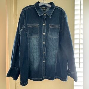 Ashley Stewart Blue Denim Top